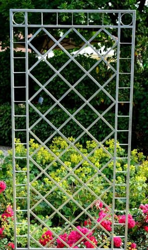 Metall Eisen Spalier Rankgitter Rankhilfe Wandgitter Meran 100 cm breit 180 cm hoch Feuer Verzinkt