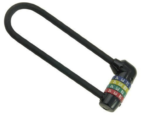 KATSU Lucchetto Combinazione 4 Cifre, Lucchetto a U Grillo Extra Lungo Lucchetto Antiscasso Serratura di Sicurezza per Interni Esterni 502414