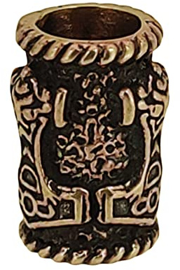 Kiss of Leather Perla de Barba Perla de Pelo Bronce Martillo de Thor 5mm