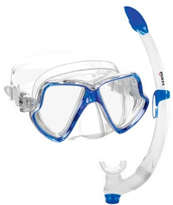 Mares Erwachsene Maske plus Schnorchel Set Wahoo, Blue, 411745SFRBLCL