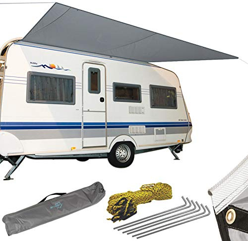 Bo-Camp Caravan Markise Wohnwagen Sonnensegel Wohnmobil Vordach Camping Bus 2,4 x 3,5 m