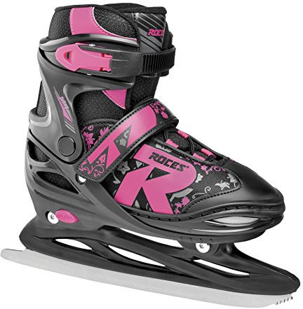 Roces Kinder Verstellbarer Schlittschuh Jokey Ice 2.0 Girl, Black-Fuchsia, 26-29, 450697