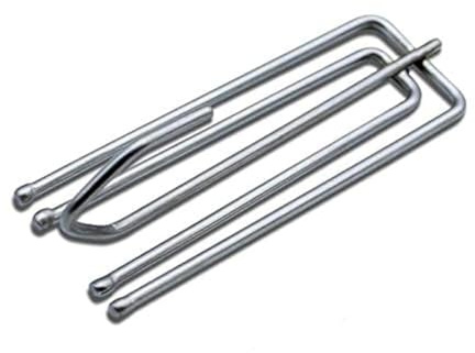 iPEAK 40 Pack Metal Curtain Hooks Pinch Pleat Header Tape Pins Heavy Duty Deep Prong Hook (Silver)