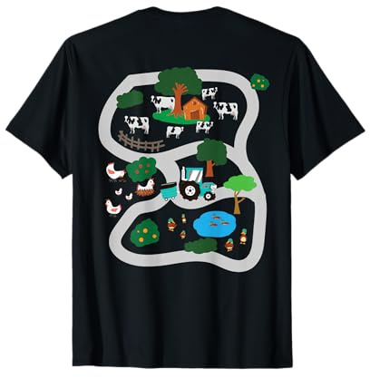 Spielteppich Auto Massage - Spielstraße Dorf Track T-Shirt