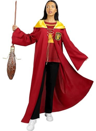 Funidelia | Gryffindor Quidditch Maskeraddräkt Harry Potter för dam och herr Maskeraddräkt för vuxen och roliga tillbehör för fester, karneval och Halloween - Storlek M