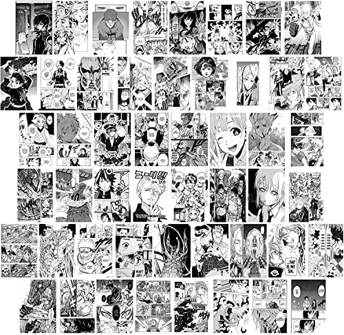 ZPPLD Anime Collage da Parete, 50 pezzi, Immagini Animata per la Decorazione della casa, Poster Artistici per la Camera da Letto