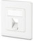 deleyCON 1x 1 Port LAN Anschlussdose Datendose Unterputzdose für Keystone Module 45° Gewinkelter Auslass für Keystone Module mit z.B. RJ45 Koaxial F-Stecker RJ-11 Cinch Klinke Toslink PS2