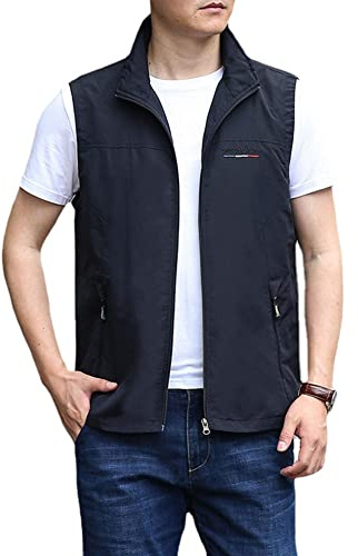 YOUCAI Gilet Sportivo Uomo Leggero Gilet da Pesca Estivo Casual Giacca Senza Maniche Panciotto Campeggio Giacca Utility Gilet Giubbino Smanicato da Lavoro