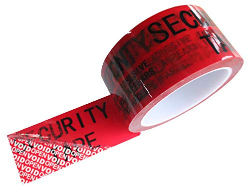 1 Rolle 50 mm x 50 m Rot 100% Total-Transfer Kaution Sicherheitsbänder | Sofortige Void Nachricht, Ultradicke Void Schicht, Universelle Oberfläche, SGS RoHs, Security Tape für Garantie & Beweis