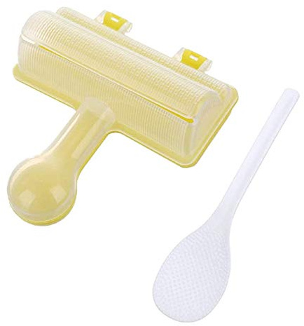 Griwiuiowe Ensemble de Deux PièCes de Shake Rice Ball Mold Sushi Maker avec CuillèRe Cuisine Bricolage Bento Accessoires Outils