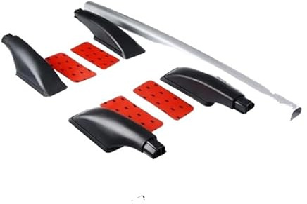 Roof racks For Car Modification Aluminum Alloy Perforated Roof On Both Sides Of The Car Luggage Rack Decorative Roof Rack Only Car roof rack bars (Color : 120cm) (Color : 120CM Silver black)