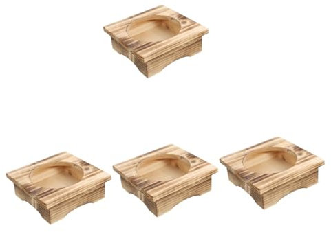 ABOOFAN 4 Pz Vaso in Terracotta Con Cornice in Legno Rastrelliera Per Wok Da Tavolo Utensili Da Cucina Supporto Per Riporre Vasi Porta Pentole in Pietra Presina Di Legno Bibimbap Staffa