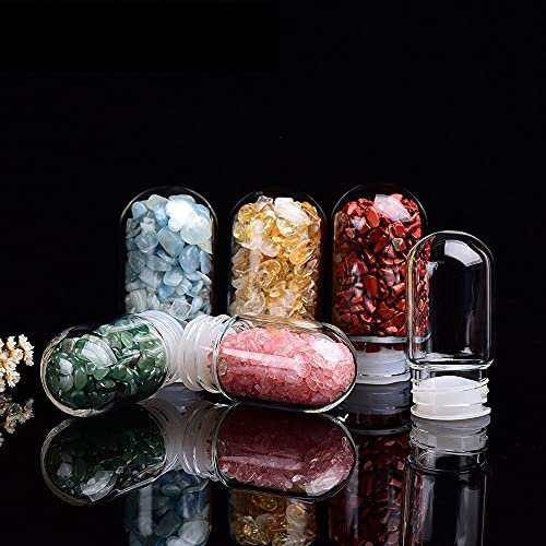 1 pc deux tailles cristal pierre bouteilles d'énergie conteneurs de gravier remplacer les revêtements en verre for l'artisanat de bouteille d'eau en verre Collections de la maison ( Size : 90x47mm )