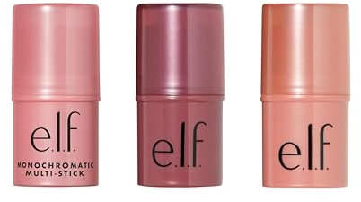 e.l.f. Monochromatic Multi-Stick Trio, Set of 3, Includes Dazzling Peony, Sparkling Rose & Glistening Peach