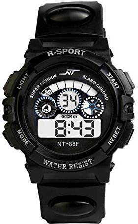 AKTOUR Mi Band 6 Orologio Sportivo da ragazzo Orologio da uomo al quarzo impermeabile con data sportiva digitale sportivo Orologio Orologio Sportivo (Black, One Size)