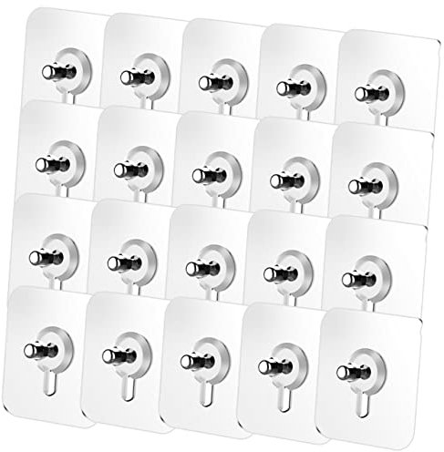 Warmhm 20stücke Nagel Aufkleber Zum Aufhängen Wand Ohne Bohren Aus Hochwertigem Acryl Und Legierungen Stabile Wandhaken Für Küche Und Zuhause