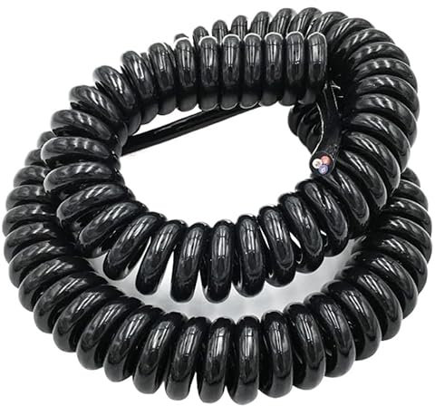 Cavo a spirale Bobina a molla elettrica Cavo a spirale flessibile Estensione Cavo di alimentazione Cavo a spirale telescopico a molla Cavo multicore, può estendere