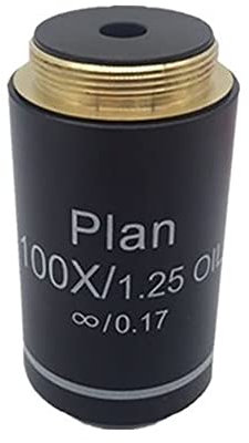 Mikroskop Mikroskop Infinity Plan Objektiv - 4X 10X 40X 100X Infinity Plan Objektiv - DIN 45 mm mit RMS-Montagegewinde Optische Linse for das biologische Mikroskop U_IS2(100X)