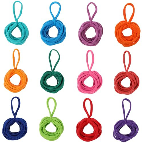 BESPORTBLE 192Pcs Potholder Loom Loops Elastic Craft Bands for Vibrant Colors for Weaving Fun Potholders and Creative Projects