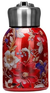 Elegante e portatile bottiglia d'acqua isolata mantiene le bevande calde o fredde, goditi bevande fresche sempre e ovunque, bottiglia d'acqua sottile in acciaio inossidabile a prova di (D, 13X7.5cm)