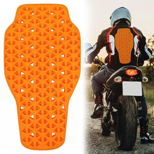 Rückenprotektor Motorrad, Motorrad Rückenprotektor, Motorrad Protektoren, Unisex-Erwachsene, Protektoren Motorrad Für Motorrad Ski Snowboard, 42*23cm, Orange