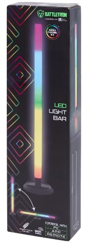 Battletron Barre Lumineuse LED RGB, Éclairage Gaming Multicolore, Synchronisation Chroma, Contrôle Multiple, Support Vertical/Horizontal