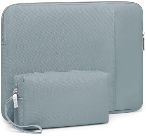HYZUO 13,3-14 Zoll Laptoptasche Hülle Set für MacBook Pro, Aschblau | für MacBook Pro 14 M5-M1 Pro/Max A3426 A3427 2026-2021, MacBook Air/Pro 13,3,Tasche für 13,3 13,5 13,8 Surface Book/Laptop