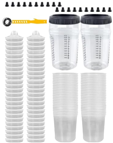 Vasos medidores de pintura, tazas medidoras de mezcla de pintura de 6 onzas, 165 ml | Suministros multifuncionales compactos de manualidades para modificaciones de muebles, modelos de reparación de