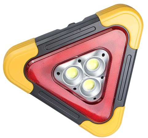 Garneck Luz LED Triangular de Advertencia para Coche Portátil con Soporte Luz Emergencia Reflectante para Seguridad Carretera Kit de Señalización para Vehículos