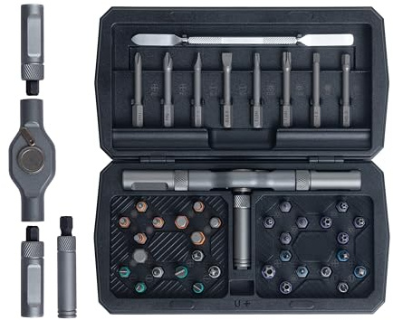 ANVANNA 42 in 1 Magnetic Screwdriver, Screwdriver Set, Multi Bit Ratcheting Screwdriver Set with Storage Case Repair Tool Kit for Computer, Eyeglass, Bicycles, Watch, Ring Doorbell, Furniture and DIY