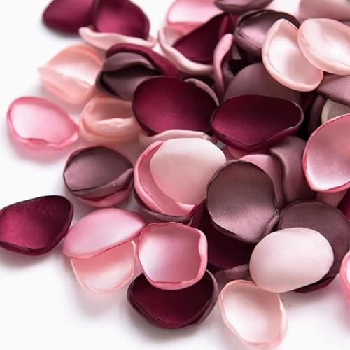 SHUOHONG 200 Stück Seiden Rosenblätter für Hochzeit, Blütenblätter Hochzeit, Rosenblüten Heiratsantrag Deko, Wiederverwendbare Blütenblätter für Hochzeiten Valentinstag Brautduschen Babyparty