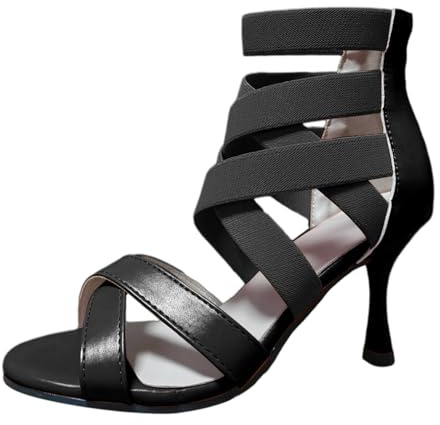 Sandali Con Tacco Donna Sandali Donna Estive Con Décolleté Blu Notte Alto Scarpe Fucsia Tacchi Taller Cerimonia Decollete Rosa Decolte Sposa Comode Cipria Pianta Larga Neri Eleganti Sandalo Nero