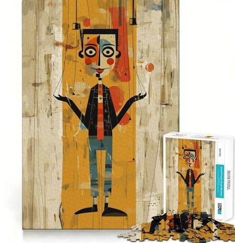 Puppentheater-Poster-Kunst-Puzzle für Teenager, 1000 Teile, Denkspielzeug, Entspannungsspielzeug, hochwertige Verarbeitung, saisonales Geschenk (50x75cm)