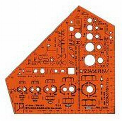 Standardgraph Zeichentechnik G Premium Metallschablone STN 8190 Kunststoff Schulwinkel