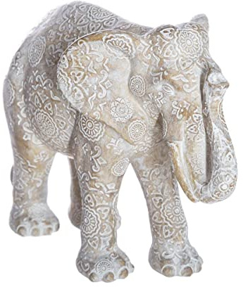 Elefante Blanco Resina Altura 15