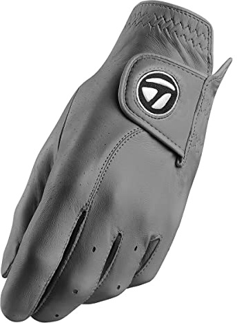 TAYLORMADE Hombre Tour preferido LH Cuero Golf Glove - Gris - S