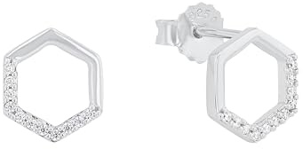 s.Oliver Ohrstecker 925 Sterling Silber Damen, Ohrschmuck, mit Zirkonia synth., Silber, Kommt in Schmuck Geschenk Box