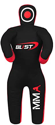 Blist BARNS MMA brasiliansk jiu jitsu brottningsdummy brottningsväska judo kampsport judo kampsport boxning boxningssäck barn, ungdom – OFYLLD svart, 119 cm (47 tum)