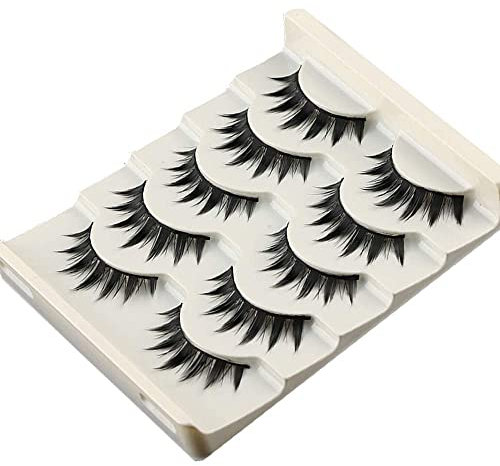 False Eyelashes Japanese Style Makeup Thick Eyelash Extension,cosplay Makeup Eyelashes,reusable Lashes Eye Makeup Tools (5 Pairs)