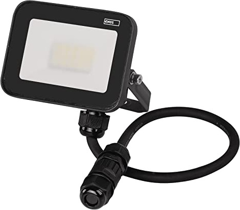 EMOS LED Strahler Profi 10W, wasserdichtes und stoßfestes Alu Flutlicht für Innen und Außen, Helligkeit 1100lm, Neutralweiß 4000K, CRI>80, Lebensdauer 50000h, Flacker-frei, 5 Jahre Garantie, Grau