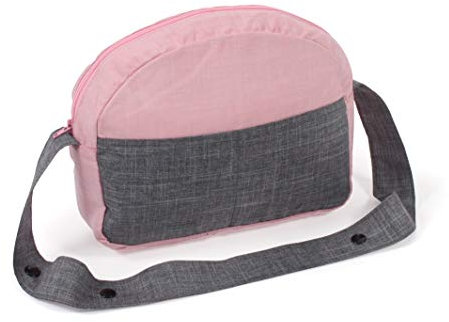 Bayer Chic 2000 - Wickeltasche für Puppen, Puppenwickeltasche, Puppenzubehör, Puppentasche, Melange grau-rosa