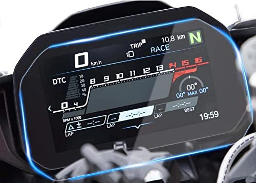 Aveko Proteggi Schermo in Vetro Temperato Per R1200GS R1250GS F750GS F850GS R1250 GS R1200 GS ADV 2018-2022 Cruscotto Tachimetro Pellicola Protettiva Pellicola Protettiva Antigraffio(2 pezzi)