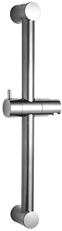 OFFO Edelstahl Duschstange 44cm, Wandmontierte Brausestange Verstellbar Abstand 30 bis 43cm mit Duschkopfhalterung, Chrom