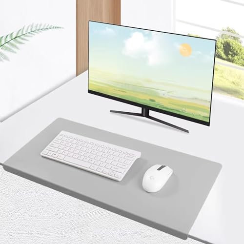 Benutzerdefinierte Größe Tastaturpads, Laptop Tisch-Pad, Rutschfester PU-Leder Schreibtischunterlage, Tischschoner, Schreibunterlage mit Kantenschutz für Büro und Zuhause(70 * 40cm)