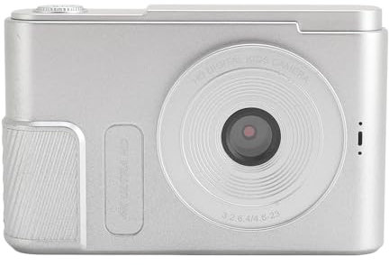 Appareil Photo Numérique 4K, Zoom Numérique 48MP 16x, écran 2,4 Pouces, Appareil Photo Compact Portable pour Enfants étudiants Vlog (Silver)