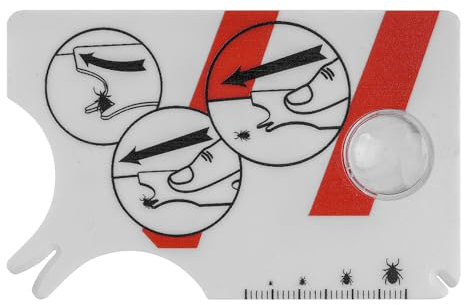 Tiardey Zeckenkarte – Zeckenskalenkarte mit Lupe. Schnelle Zeckenentfernung für Menschen, Hunde und Katzen. Unverzichtbares Zeckenwerkzeug.