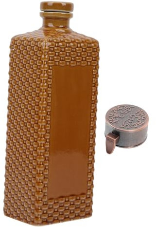 MAGICLULU Bocal à Vin en Céramique Scellé Bouteille de Rangement Pot en Terre Cuite Rétro pour à La Maison Taille 1 Lb