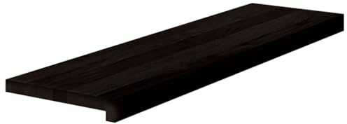 vidaXL Treppenstufen 2 Stk. Braun-Schwarz 90x30x2 cm Massivholz Eiche