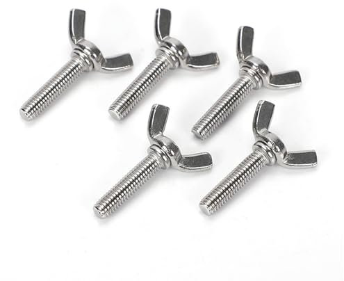Cilky Metallschrauben Flügelschrauben M3, Länge 10–30 mm, Flügelschrauben aus Edelstahl, Rändelschrauben, 10 Stück(M3x25mm)