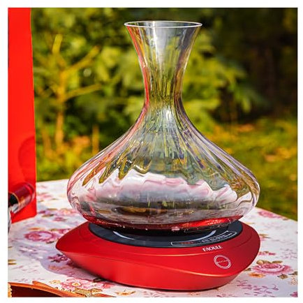 2025 Smart Electric Wine Decanter, Rotação automática Decanter de vinho Tinto, Opções de duas velocidades, Equipado com lâmpada de respiração Ambiente, para casa Comercial